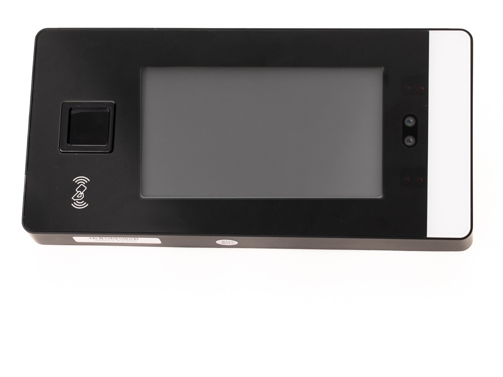 Terminal biométrico K1 de pared con pantalla táctil, lector de huella y reconocimiento facial