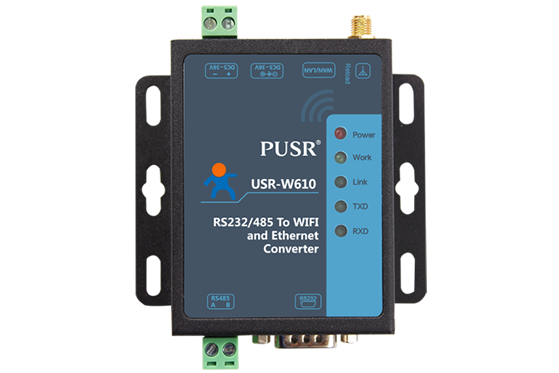 Convertidor PUSR USR-W610 de RS232/RS485 a Wi-Fi y Ethernet